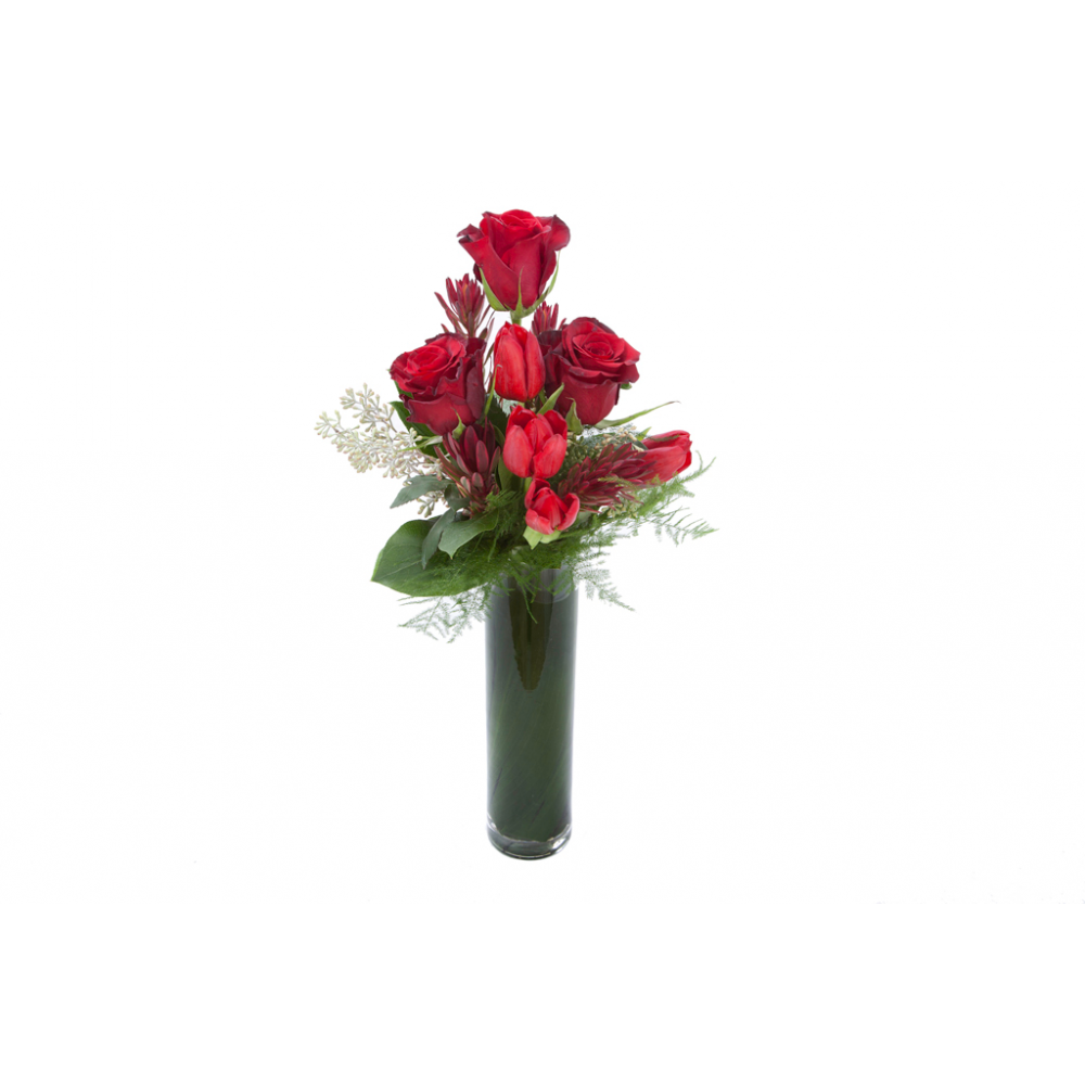 Half Dozen Roses in a vase